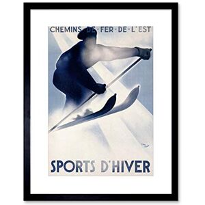 Wee Blue Coo Travel Winter Sport Snow Ski Train Railway Vosges France Framed Wall Art Print Wee Blue Coo Travel Winter Sport Snow Ski Train Railway Vosges France Framed Wall Art Print