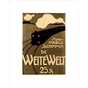 Wee Blue Coo TRAVEL TRAIN STEAM GERMANY VINTAGE ADVERT RETRO BLACK FRAMED ART PRINT B12X576 Wee Blue Coo TRAVEL TRAIN STEAM GERMANY VINTAGE ADVERT RETRO BLACK FRAMED ART PRINT B12X576