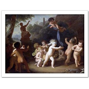 Artery8 Hendrik Van Limborch Putti Playing Painting Artwork Framed Wall Art Print 18X24 Inch Artery8 Hendrik Van Limborch Putti Playing Painting Artwork Framed Wall Art Print 18X24 Inch