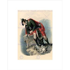 Wee Blue Coo PAINTING PORTRAIT HIGHLAND CLAN SCOTLAND TARTAN ROSS FRAMED ART PRINT B12X12528 Wee Blue Coo PAINTING PORTRAIT HIGHLAND CLAN SCOTLAND TARTAN ROSS FRAMED ART PRINT B12X12528