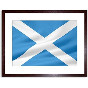 Wee Blue Coo FLAG NATIONAL SCOTLAND SALTIRE ST ANDREW BLUE WHITE FRAMED PRINT F97X3418 Wee Blue Coo FLAG NATIONAL SCOTLAND SALTIRE ST ANDREW BLUE WHITE FRAMED PRINT F97X3418