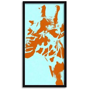 Wee Blue Coo Giraffe Head Face Graphic Long Panel Framed Wall Art Print Wee Blue Coo Giraffe Head Face Graphic Long Panel Framed Wall Art Print