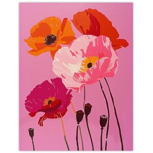 Artery8 Poppy Flower Blooms Orange Pink Floral Design For Living Room Extra Large XL Wall Art Poster Print Artery8 Poppy Flower Blooms Orange Pink Floral Design For Living Room Extra Large XL Wall Art Poster Print