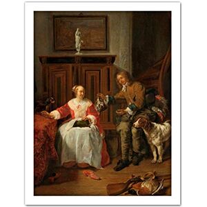 Artery8 Gabriel Metsu The Hunters Present Painting Artwork Framed Wall Art Print 18X24 Inch Artery8 Gabriel Metsu The Hunters Present Painting Artwork Framed Wall Art Print 18X24 Inch