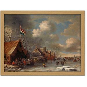 Artery8 Thomas Heeremans Enjoying The Ice Skating Painting Artwork Framed Wall Art Print 18X24 Inch Artery8 Thomas Heeremans Enjoying The Ice Skating Painting Artwork Framed Wall Art Print 18X24 Inch