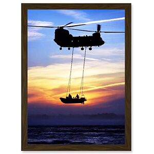 Artery8 Military UK British Chinook Helicopter Royal Marines Artwork Framed Wall Art Print A4 Artery8 Military UK British Chinook Helicopter Royal Marines Artwork Framed Wall Art Print A4