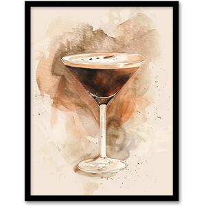 Artery8 Classic Espresso Martini Cocktail Watercolour Kitchen Artwork Framed Wall Art Print 18X24 Inch Artery8 Classic Espresso Martini Cocktail Watercolour Kitchen Artwork Framed Wall Art Print 18X24 Inch