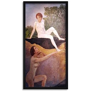 Artery8 Klinger Bathers Painting Framed Wall Art Print Long 25X12 Inch Artery8 Klinger Bathers Painting Framed Wall Art Print Long 25X12 Inch