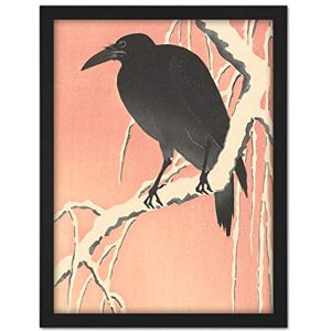Artery8 Ohara Koson Crow On Snowy Branch Japanese Painting Artwork Framed Wall Art Print 18X24 Inch Artery8 Ohara Koson Crow On Snowy Branch Japanese Painting Artwork Framed Wall Art Print 18X24 Inch