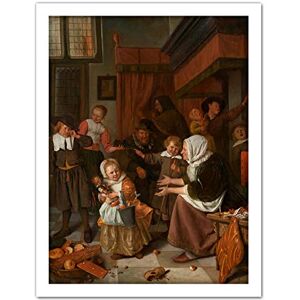 Artery8 Steen The Feast Of St Nicholas Children Painting Artwork Framed Wall Art Print 18X24 Inch Artery8 Steen The Feast Of St Nicholas Children Painting Artwork Framed Wall Art Print 18X24 Inch