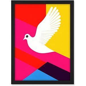 Wee Blue Coo White Peace Dove Vibrant Colourful Geometric Multi Colour Graphic Design Artwork Framed A3 Wall Art Print Wee Blue Coo White Peace Dove Vibrant Colourful Geometric Multi Colour Graphic Design Artwork Framed A3 Wall Art Print