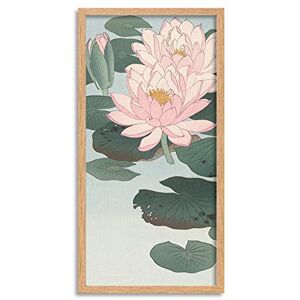 Artery8 Ohara Koson Flowering Water Lily Painting Framed Wall Art Print Long 25X12 Inch Artery8 Ohara Koson Flowering Water Lily Painting Framed Wall Art Print Long 25X12 Inch