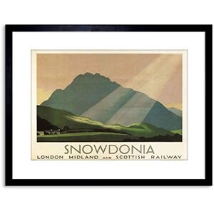 Wee Blue Coo TRAVEL AD RAILWAY RAIL SNOWDONIA WALES MOUNTAIN SUN FRAMED PRINT F97X6885 Wee Blue Coo TRAVEL AD RAILWAY RAIL SNOWDONIA WALES MOUNTAIN SUN FRAMED PRINT F97X6885