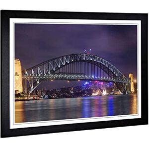 Big Box Art Framed Print of Sydney Australia Harbour Bridge Design Wall Art Picture Home Decor for Kitchen, Living Room, Bedroom, Hallway, Black, A2 / 24.5x18 Inch / 62x45cm Big Box Art Framed Print of Sydney Australia Harbour Bridge Design Wall Art Picture Home Decor for Kitchen, Living Room, Bedroom, Hallway, Black, A2 / 24.5x18 Inch / 62x45cm