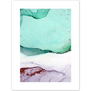 Wee Blue Coo Abstract Paint With Green Copper Art Print Canvas Premium Wall Decor Poster Wee Blue Coo Abstract Paint With Green Copper Art Print Canvas Premium Wall Decor Poster