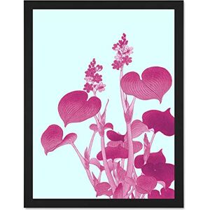 Wee Blue Coo Ohara Koson Blooming Hosta Large Black Framed Art Print Wall Poster 18x24 inch Wee Blue Coo Ohara Koson Blooming Hosta Large Black Framed Art Print Wall Poster 18x24 inch