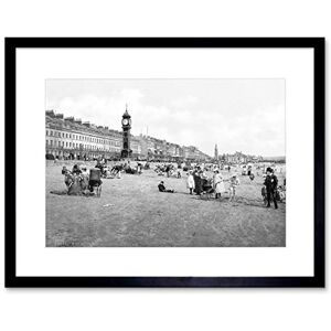 Wee Blue Coo WEYMOUTH JUBILEE CLOCK TOWER ENGLAND OLD BW BLACK FRAMED ART PRINT B12X1364 Wee Blue Coo WEYMOUTH JUBILEE CLOCK TOWER ENGLAND OLD BW BLACK FRAMED ART PRINT B12X1364