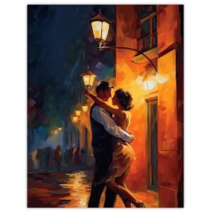 Artery8 Dancing In The Street Light Oil Painting Orange Blue Lovers On A Date Night Out In Town First Kiss Bedroom Art Large Wall Art Poster Print Thick Paper 18X24 Inch Artery8 Dancing In The Street Light Oil Painting Orange Blue Lovers On A Date Night Out In Town First Kiss Bedroom Art Large Wall Art Poster Print Thick Paper 18X24 Inch