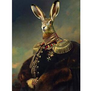Wee Blue Coo LTD PRINCE ANDREI OBOLENSKY HARE HEAD REMIX RABBIT PRINT ONLY ART POSTER HP3749 Wee Blue Coo LTD PRINCE ANDREI OBOLENSKY HARE HEAD REMIX RABBIT PRINT ONLY ART POSTER HP3749