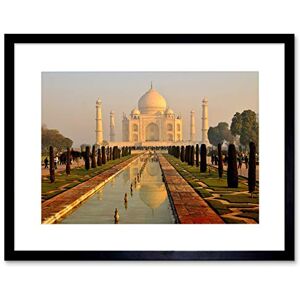 Wee Blue Coo Photo Landmark Building Taj Mahal Misty Morning India Framed Wall Art Print Wee Blue Coo Photo Landmark Building Taj Mahal Misty Morning India Framed Wall Art Print