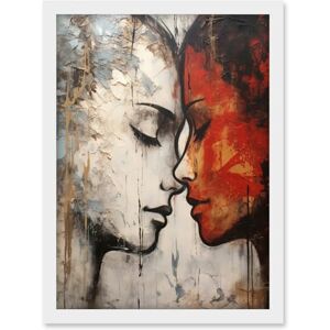 Artery8 Affection Thick Paint Oil Painting Red Bold Blue Gay Lovers Emotional Connection Women Love Lesbian Artwork Framed A3 Wall Art Print Artery8 Affection Thick Paint Oil Painting Red Bold Blue Gay Lovers Emotional Connection Women Love Lesbian Artwork Framed A3 Wall Art Print