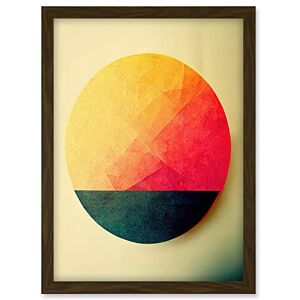 Doppelganger33 LTD Minimalist Geometric Textured Sun Illustration Warm Yellow Orange Red Artwork Framed A3 Wall Art Print Doppelganger33 LTD Minimalist Geometric Textured Sun Illustration Warm Yellow Orange Red Artwork Framed A3 Wall Art Print