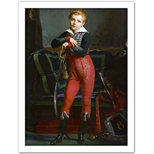 Artery8 Dubois-Drahonet Portrait Achille Deban De Laborde Painting Artwork Framed Wall Art Print 18X24 Inch Artery8 Dubois-Drahonet Portrait Achille Deban De Laborde Painting Artwork Framed Wall Art Print 18X24 Inch