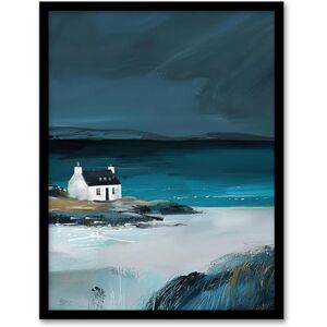 Artery8 Scottish Cottage on Coast Timeless Oil Painting Living Room Artwork Framed Wall Art Print A4 Artery8 Scottish Cottage on Coast Timeless Oil Painting Living Room Artwork Framed Wall Art Print A4