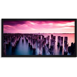 Wee Blue Coo Princes Pier Melbourne Sunset Long Panel Framed Wall Art Print Wee Blue Coo Princes Pier Melbourne Sunset Long Panel Framed Wall Art Print