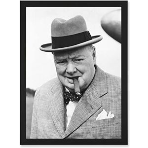 Artery8 Vintage Photo Winston Churchill Cigar Prime Minister Britain UK Artwork Framed Wall Art Print A4 Artery8 Vintage Photo Winston Churchill Cigar Prime Minister Britain UK Artwork Framed Wall Art Print A4