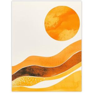 Artery8 Abstract Yellow Orange Sun Landscape Painting Living Room Extra Large XL Wall Art Poster Print Artery8 Abstract Yellow Orange Sun Landscape Painting Living Room Extra Large XL Wall Art Poster Print