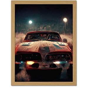 Doppelganger33 LTD Classic Sports Car Muscle Cinematic Night Atmospheric Race In Fog Artwork Framed Wall Art Print 18X24 Inch Doppelganger33 LTD Classic Sports Car Muscle Cinematic Night Atmospheric Race In Fog Artwork Framed Wall Art Print 18X24 Inch