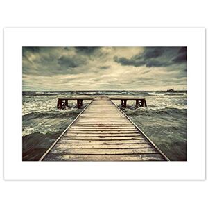 Fine Art Prints Pier With Storm Clouds Art Print Canvas Premium Wall Decor Poster Fine Art Prints Pier With Storm Clouds Art Print Canvas Premium Wall Decor Poster