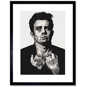 Wee Blue Coo James Dean Tattoo Inked Ikon Icon By W.maguire Framed Wall Art Print Wee Blue Coo James Dean Tattoo Inked Ikon Icon By W.maguire Framed Wall Art Print