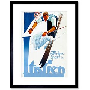 Wee Blue Coo TRAVEL TOURISM WINTER SPORT SKI SPEED ITALY SNOW FRAMED ART PRINT MOUNT B12X3361 Wee Blue Coo TRAVEL TOURISM WINTER SPORT SKI SPEED ITALY SNOW FRAMED ART PRINT MOUNT B12X3361