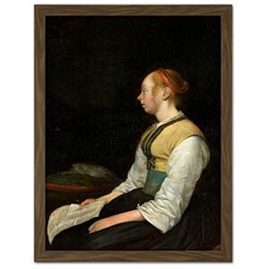 Artery8 Ter Borch Seated Girl In Peasant Costume Painting Artwork Framed Wall Art Print 18X24 Inch Artery8 Ter Borch Seated Girl In Peasant Costume Painting Artwork Framed Wall Art Print 18X24 Inch