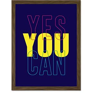 Wee Blue Coo Positivity Yes You Can Typography Large Framed Art Print Poster Wall Decor 18x24 inch Wee Blue Coo Positivity Yes You Can Typography Large Framed Art Print Poster Wall Decor 18x24 inch