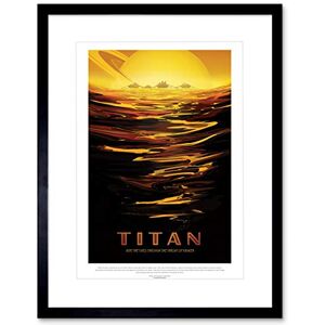 Wee Blue Coo NASA Poster Space Travel Advert Titan 9x7 '' Framed Art Print F97X13686 Wee Blue Coo NASA Poster Space Travel Advert Titan 9x7 '' Framed Art Print F97X13686