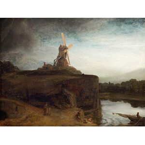 Fine Art Prints Rembrandt The Mill Barock Old Master Kunstdruck auf Leinwand, Premium-Poster, Wandbild Fine Art Prints Rembrandt The Mill Barock Old Master Kunstdruck auf Leinwand, Premium-Poster, Wandbild