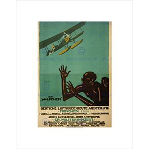 Wee Blue Coo Ad War Booty Air Biplane Natives Germany War WWI Wall Art Print Wee Blue Coo Ad War Booty Air Biplane Natives Germany War WWI Wall Art Print