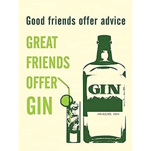 Wee Blue Coo GOOD FRIENDS ADVICE GREAT GIN DRINK PICTURE ART PRINT POSTER MP5716A Wee Blue Coo GOOD FRIENDS ADVICE GREAT GIN DRINK PICTURE ART PRINT POSTER MP5716A