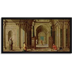 Artery8 De Giselaer Archangel Gabriel Appearing Zacharias Framed Wall Art Print Long 25X12 Inch Artery8 De Giselaer Archangel Gabriel Appearing Zacharias Framed Wall Art Print Long 25X12 Inch