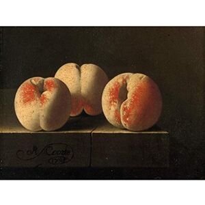 Artery8 Coorte Three Peaches On A Stone Plinth Painting Premium Wall Art Canvas Print 18X24 Inch Artery8 Coorte Three Peaches On A Stone Plinth Painting Premium Wall Art Canvas Print 18X24 Inch