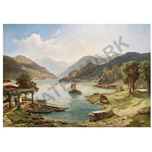 Wee Blue Coo Painting Brioschi Italian Lake Landscape Wall Art Print Wee Blue Coo Painting Brioschi Italian Lake Landscape Wall Art Print