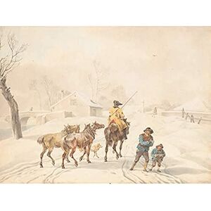 Artery8 Von Kobell Postilion Horse Winter Landscape Painting Unframed Wall Art Print Poster Home Decor Premium Artery8 Von Kobell Postilion Horse Winter Landscape Painting Unframed Wall Art Print Poster Home Decor Premium