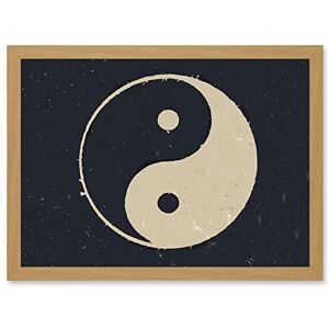 Artery8 Drawing Taoist Philosophy Yin Yang Black White Artwork Framed Wall Art Print A4 Artery8 Drawing Taoist Philosophy Yin Yang Black White Artwork Framed Wall Art Print A4