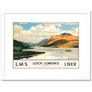 Wee Blue Coo Travel Scotland Loch Lomond Rails Art Picture Framed Wall Art Print Wee Blue Coo Travel Scotland Loch Lomond Rails Art Picture Framed Wall Art Print