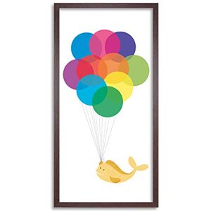 Wee Blue Coo Gold Fish Balloons Long Panel Framed Wall Art Print Wee Blue Coo Gold Fish Balloons Long Panel Framed Wall Art Print