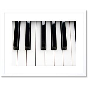 Wee Blue Coo Piano Keys Black White Close Up Music Picture Framed Wall Art Print Wee Blue Coo Piano Keys Black White Close Up Music Picture Framed Wall Art Print