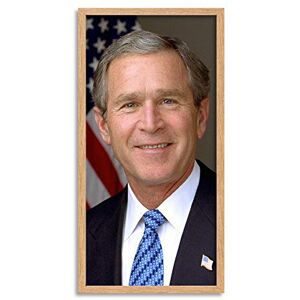 Artery8 Draper Portrait US President George Walker Bush Photo Framed Wall Art Print Long 25X12 Inch Artery8 Draper Portrait US President George Walker Bush Photo Framed Wall Art Print Long 25X12 Inch